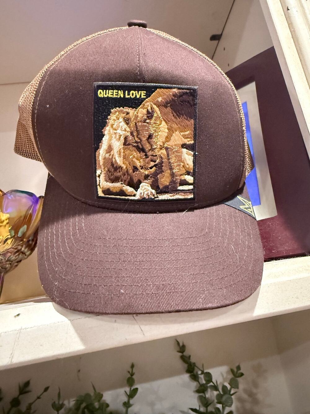 MV Dad Hats Queen Love Lioness Cub Brown Trucker Snapback Cap